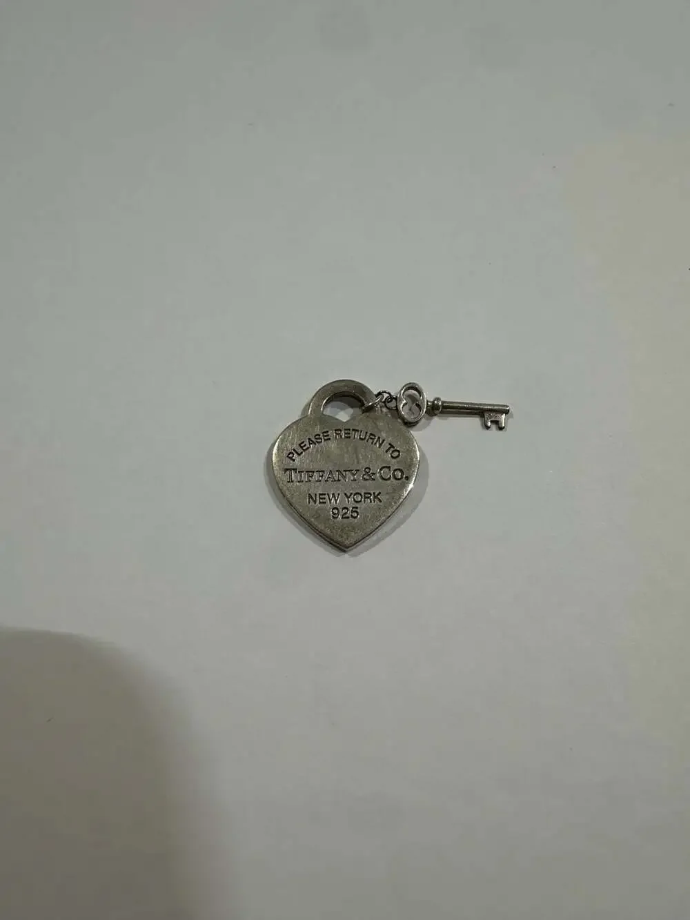 Tiffany & Co. Return to Tiffany Heart Tag with Key Sterling Silver Charm Pendant